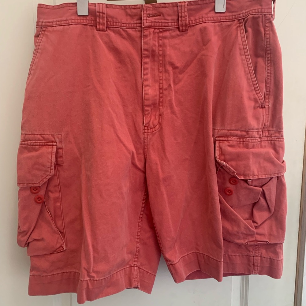 Ralph Lauren Red Cargo Shorts Lightweight Cotton
